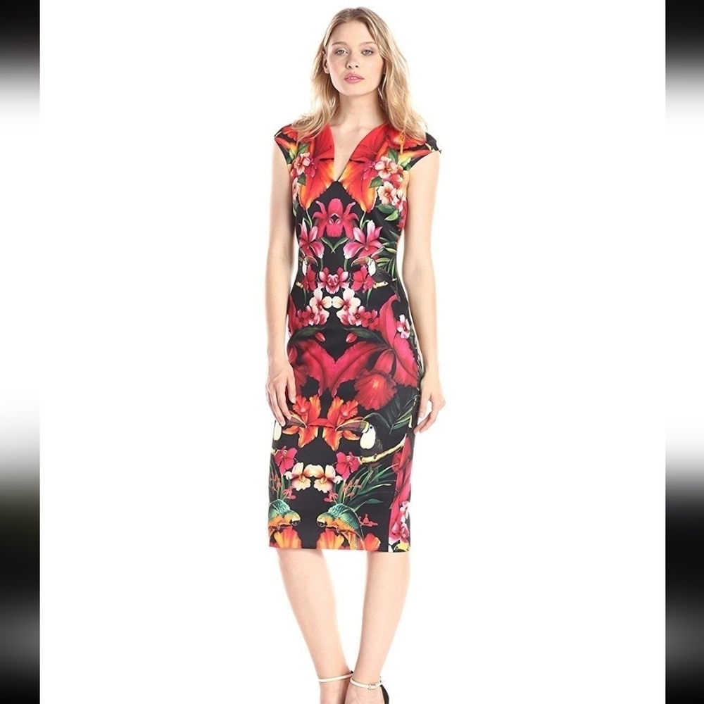 Ted Baker Bismii Mirrored Toucan Dress, BNWT, Size 0